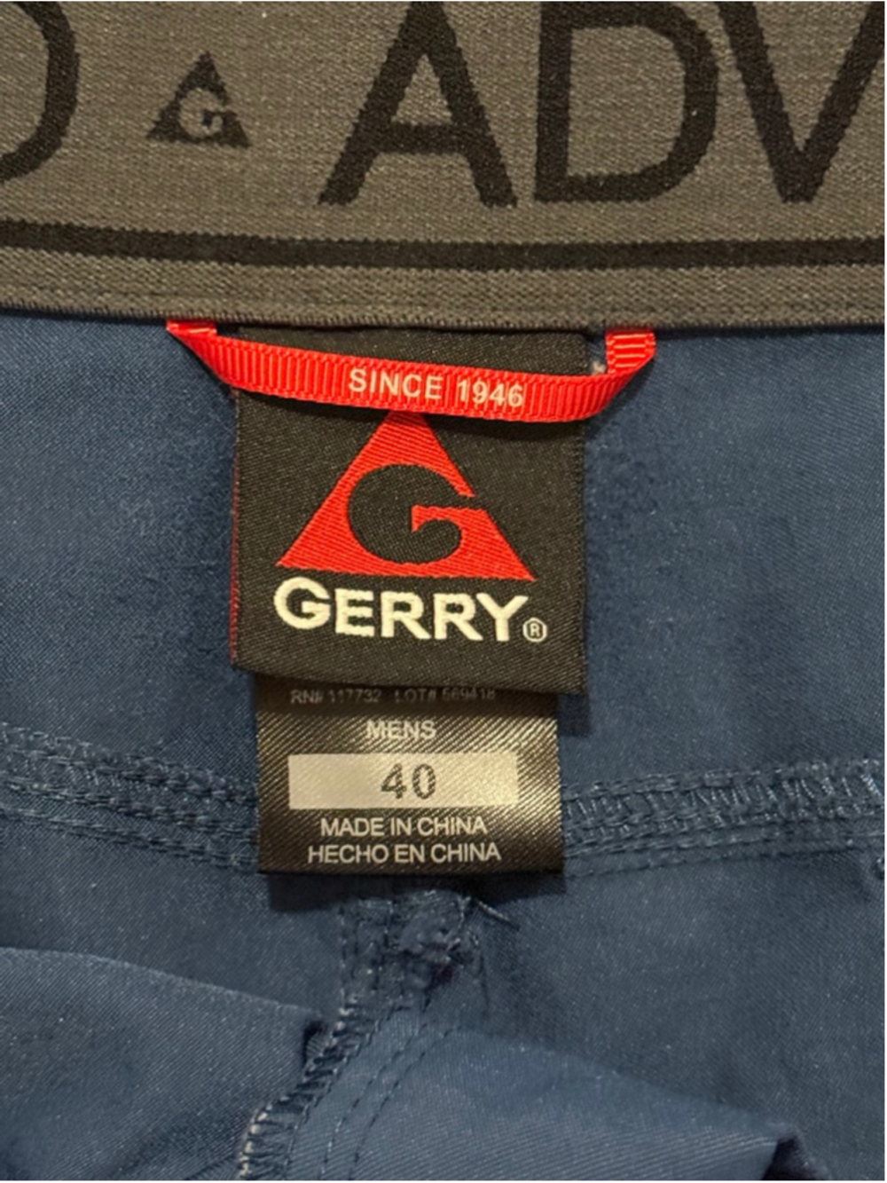 Gerry Mens Cargo Hiking Shorts Size 40 Blue Nylon Stretch Outdoor Utility Trail - Picture 6 of 9
